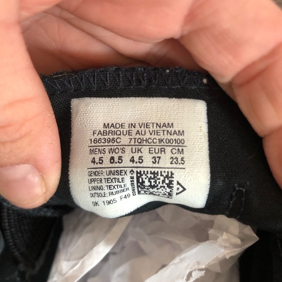 Converse Black Canvas Slip-On Sneakers - Picture 7 of 13